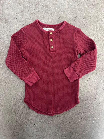 Little Thunder Waffle Henley , Kids 24 Month (18-24M)