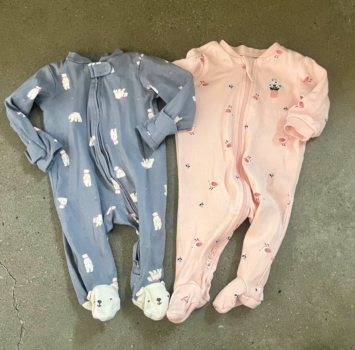 Cute Baby Girl Cotton Sleepers , Kids 3 Month (0-3M)