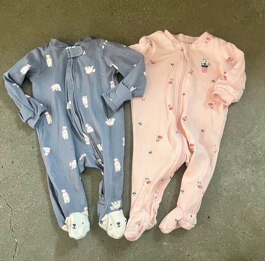 Cute Baby Girl Cotton Sleepers , Kids 3 Month (0-3M)