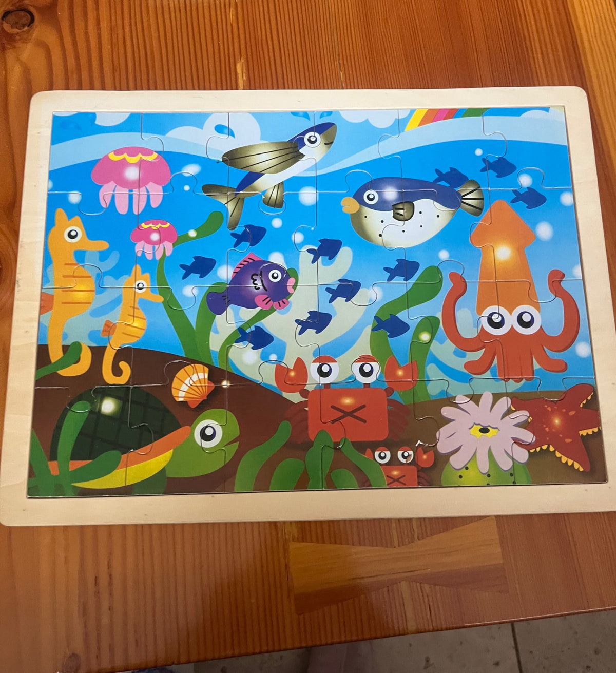 24-Piece Wooden Sea Life Puzzle