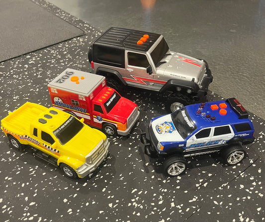 Four Vehicles with Sounds
