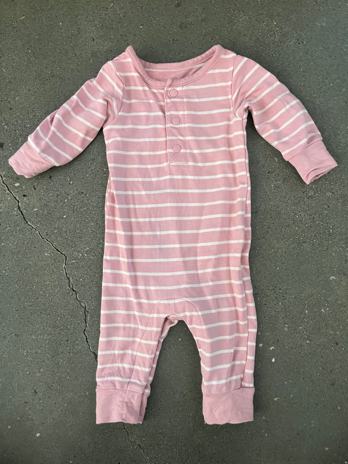 Carter’s Baby Girl Striped PurelySoft Long-Sleeve Jumpsuit , Kids 3 Month (0-3M)