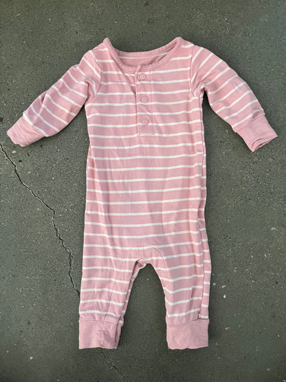 Carter’s Baby Girl Striped PurelySoft Long-Sleeve Jumpsuit , Kids 3 Month (0-3M)