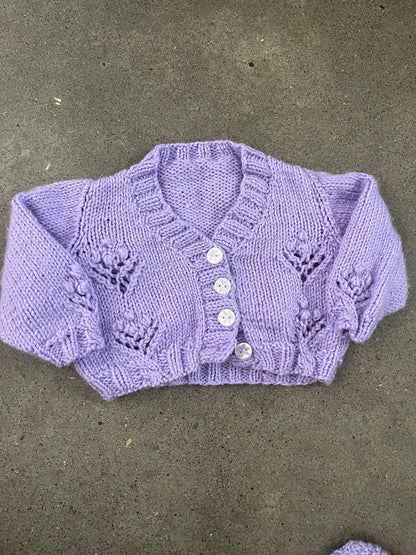 Baby 3-Piece Hand Knit Set , Kids 3 Month (0-3M)
