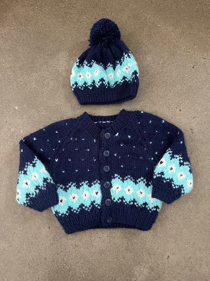 Baby Boy Knit Sweater & Hat , Kids 12 Month (9-12M)