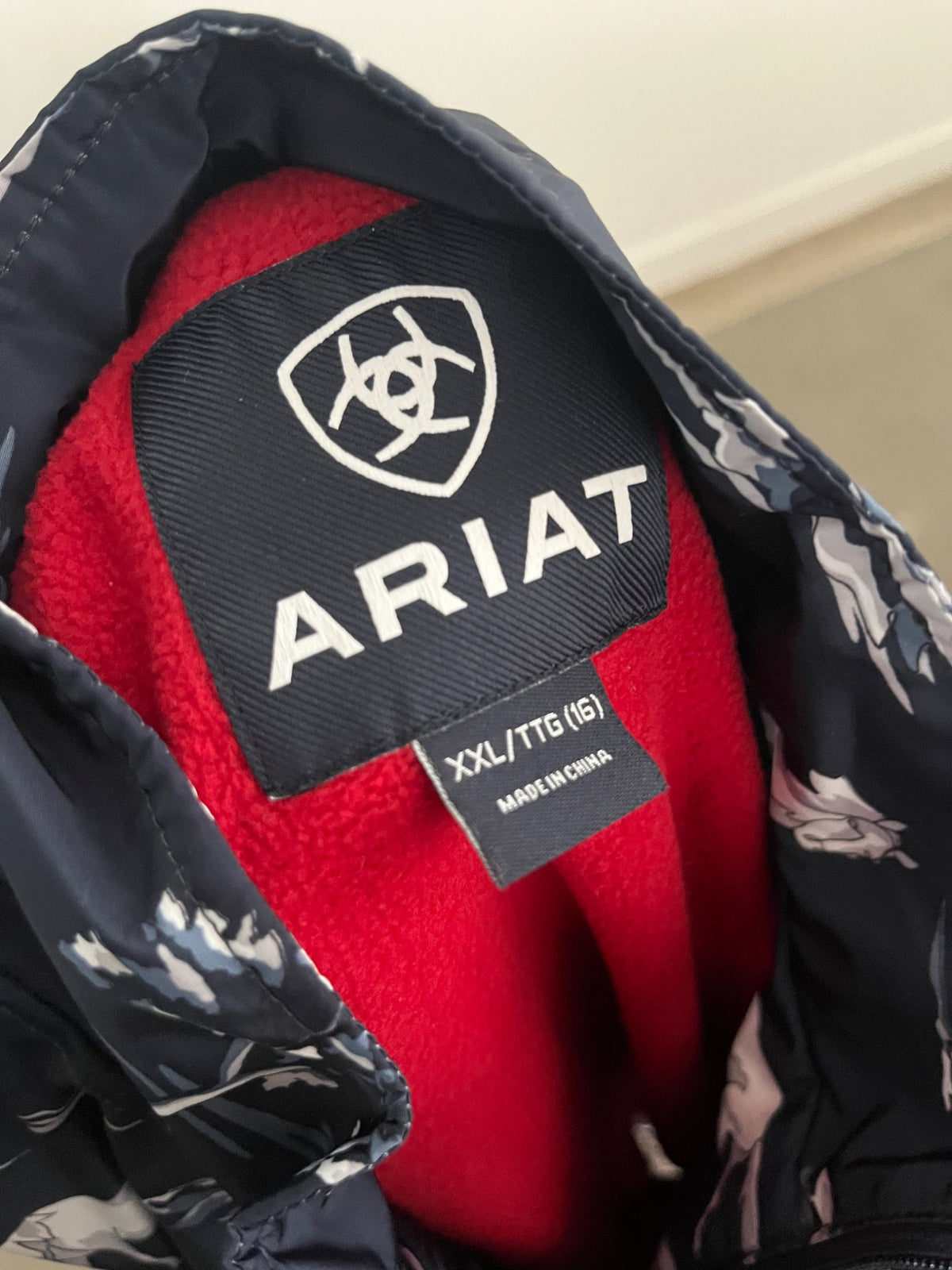 Ariat Fleece Lined Horse Print Windbreaker Jacket , Kids 16
