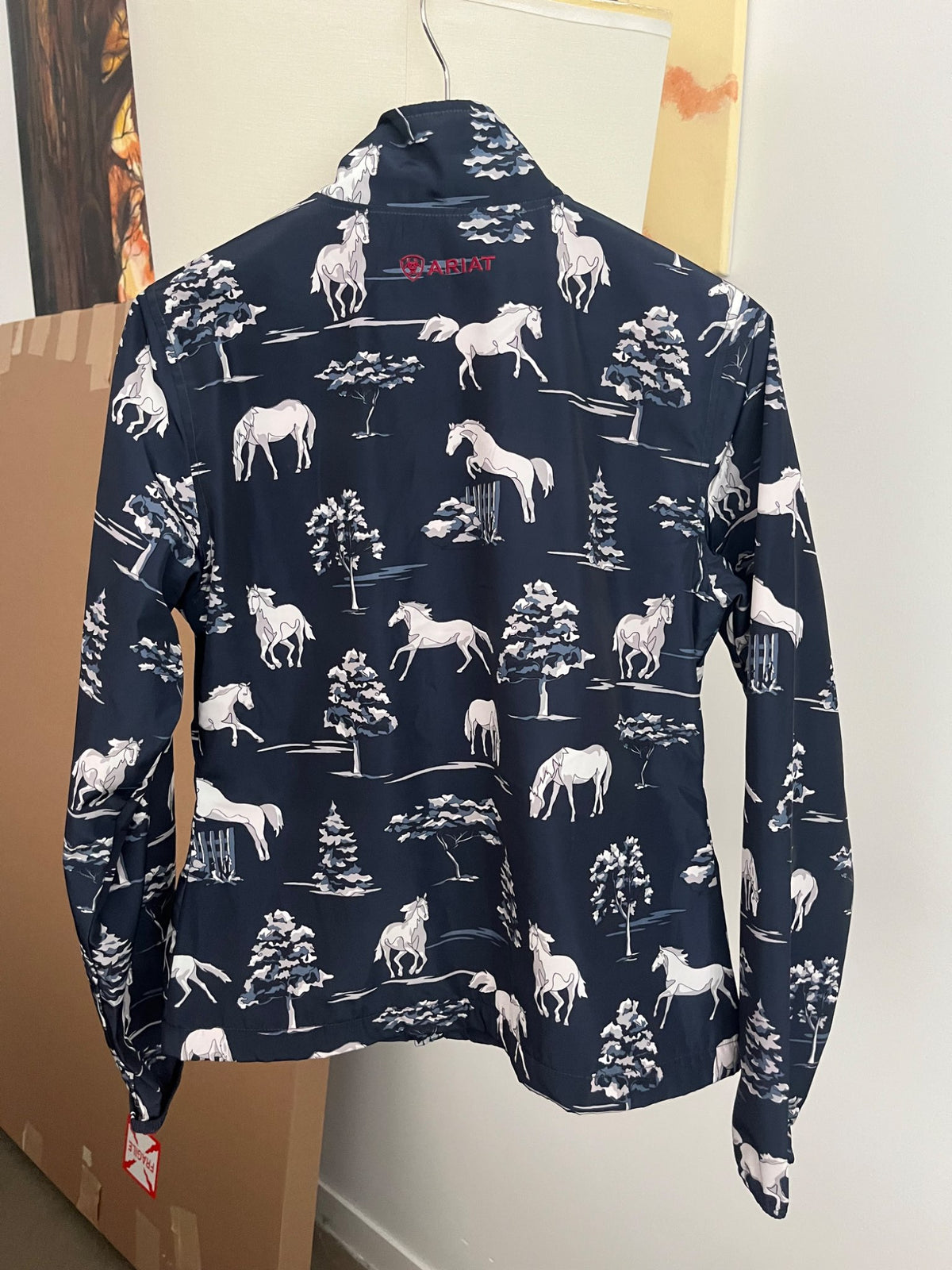 Ariat Fleece Lined Horse Print Windbreaker Jacket , Kids 16