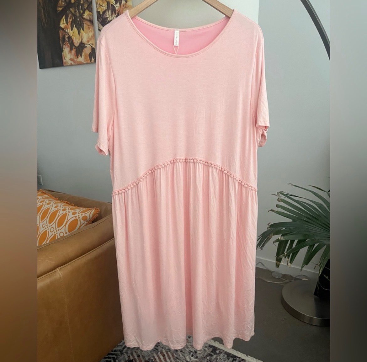 NWT PinkBlush Crochet Trim Maternity Shift Dress - Size 3XL, Maternity 2XL+ (18+)