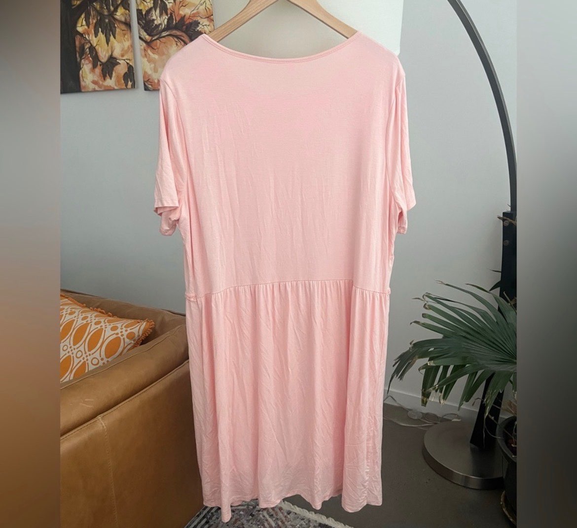 NWT PinkBlush Crochet Trim Maternity Shift Dress - Size 3XL, Maternity 2XL+ (18+)