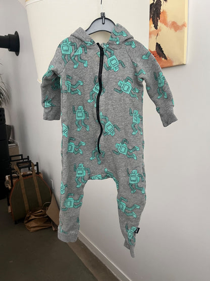 Whistle & Flute Robot Hooded Jumpsuit / Romper , Kids 18 Month (12-18M)