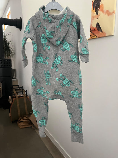 Whistle & Flute Robot Hooded Jumpsuit / Romper , Kids 18 Month (12-18M)