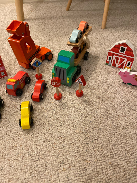Wooden Town & Farm Toys