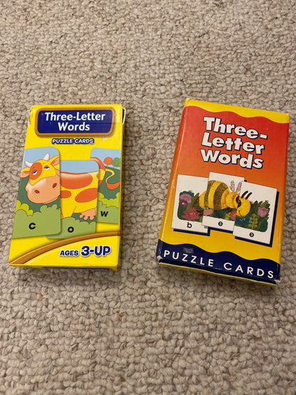 “3 Letter Word Puzzle Cards” x2