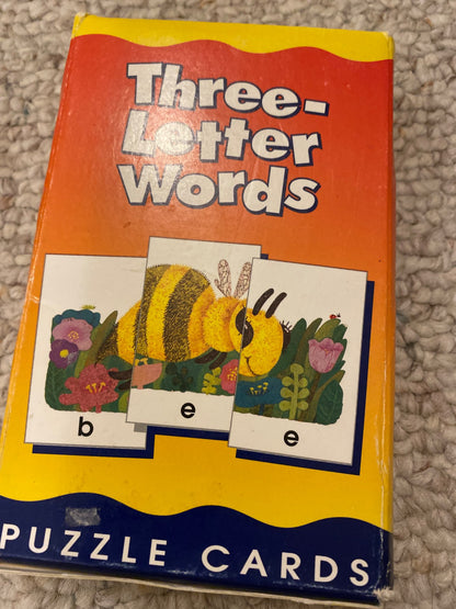 “3 Letter Word Puzzle Cards” x2
