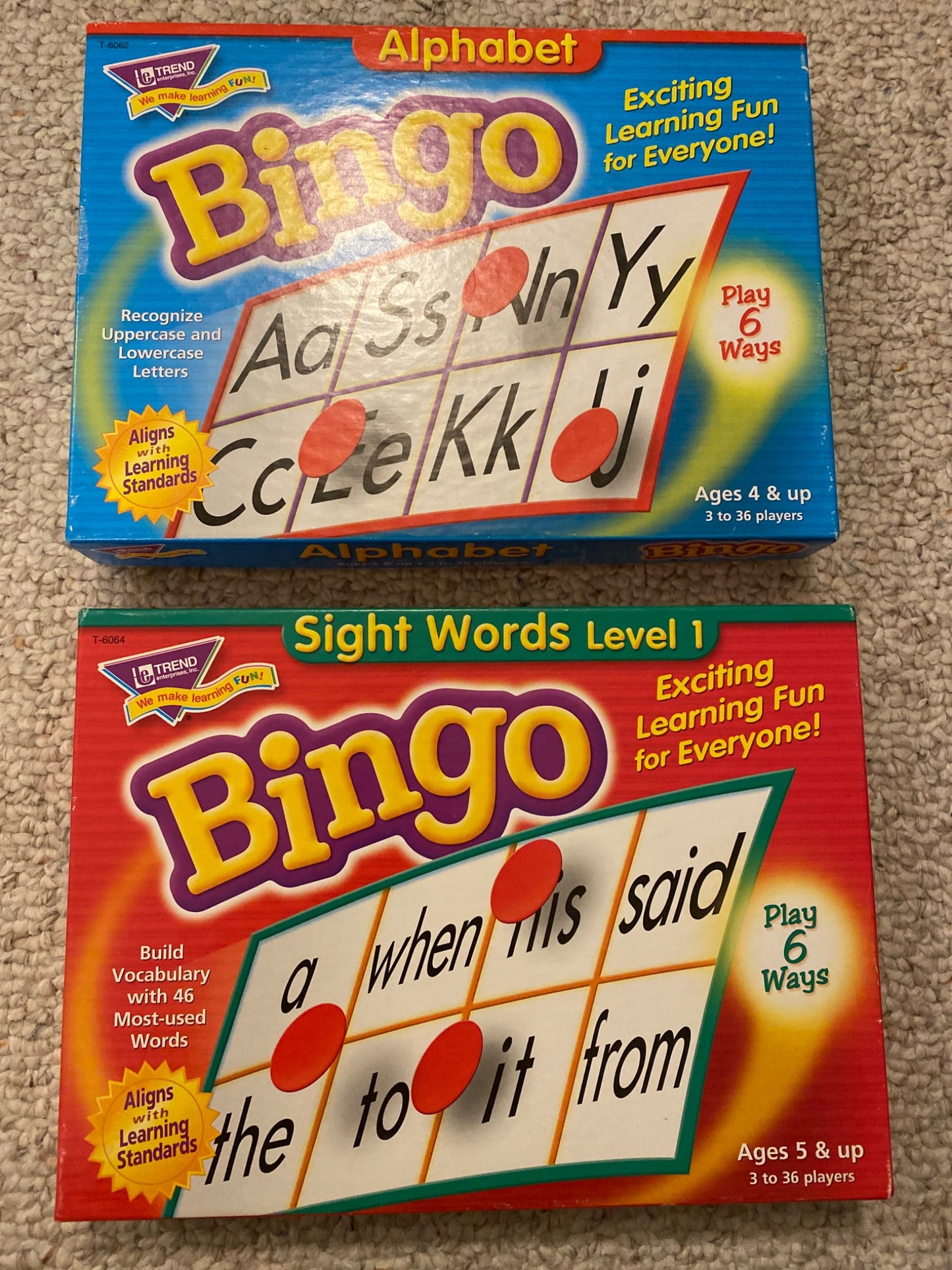 Bingo Alphabet & Bingo Sight Words