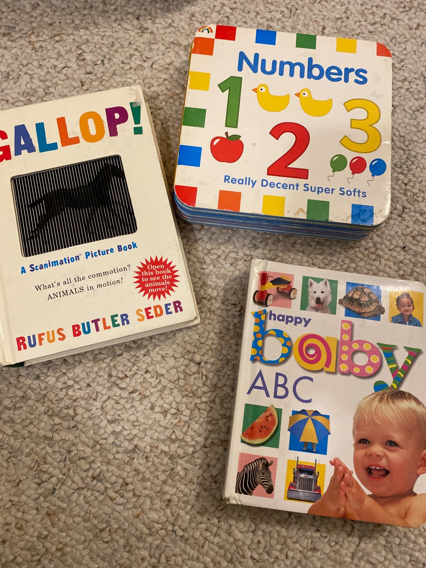 Baby learning board books x3