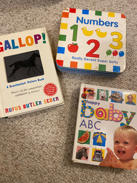 Baby learning board books x3