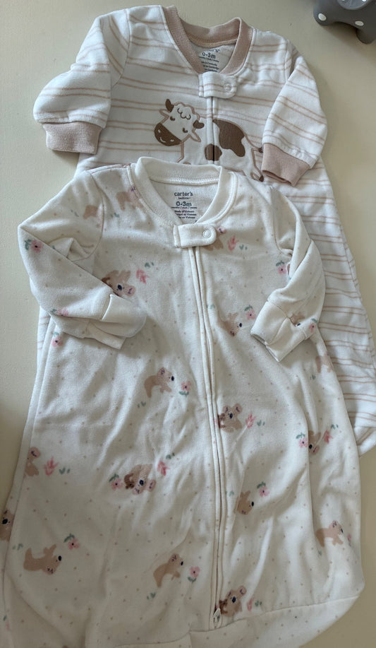 Fleece sleep sack bundle , Kids 3 Month (0-3M)