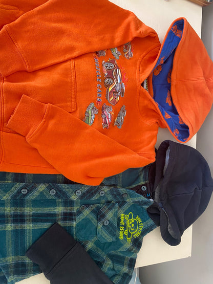 VGUC Boys Size 4 Harley Davidson and Hawk brand hoodies bundle, Kids 4/4T