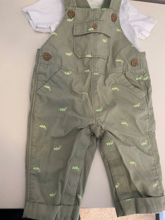 EUC boys overalls and t-shirt, Kids 6 Month (3-6M)