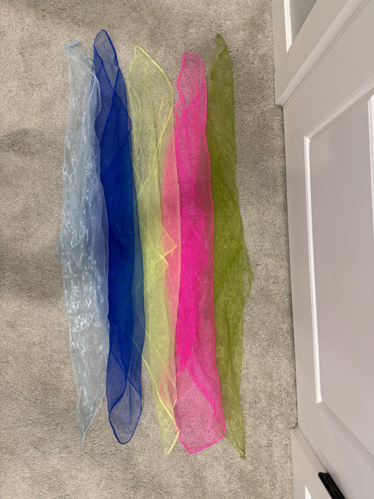 5 Large Square “Juggling Scarf” Sensory Toy