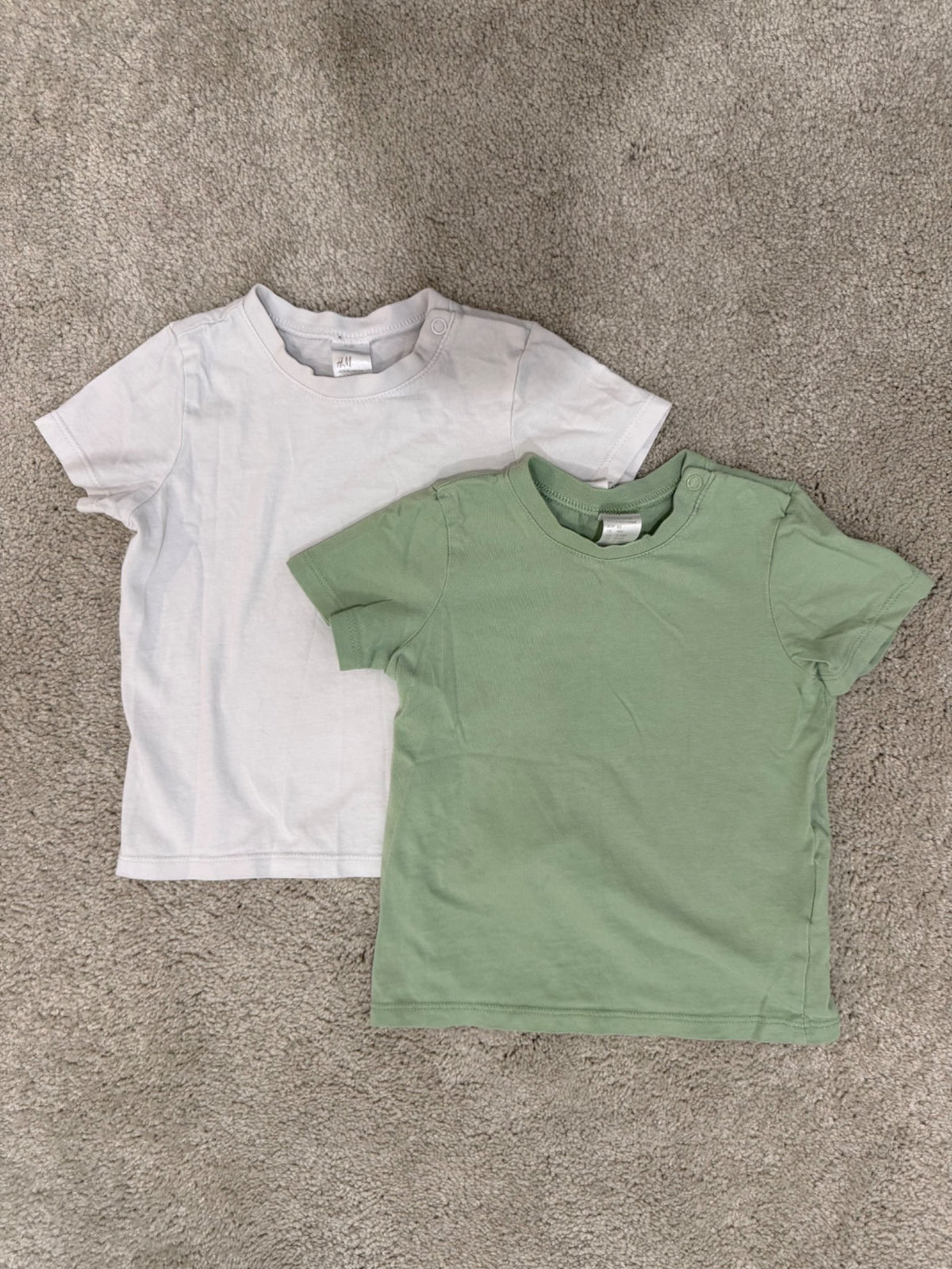 2-pack H&M Kids Basic Cotton T-Shirts, size 18M, retail $14.99, Kids 18 Month (12-18M)