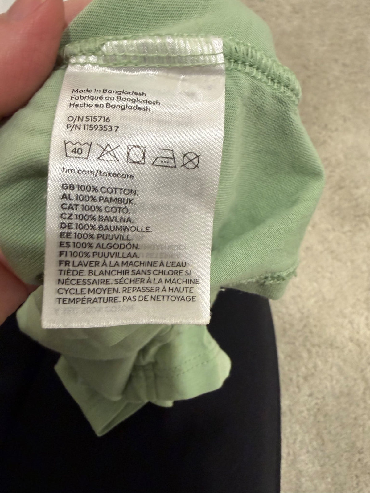 2-pack H&M Kids Basic Cotton T-Shirts, size 18M, retail $14.99, Kids 18 Month (12-18M)