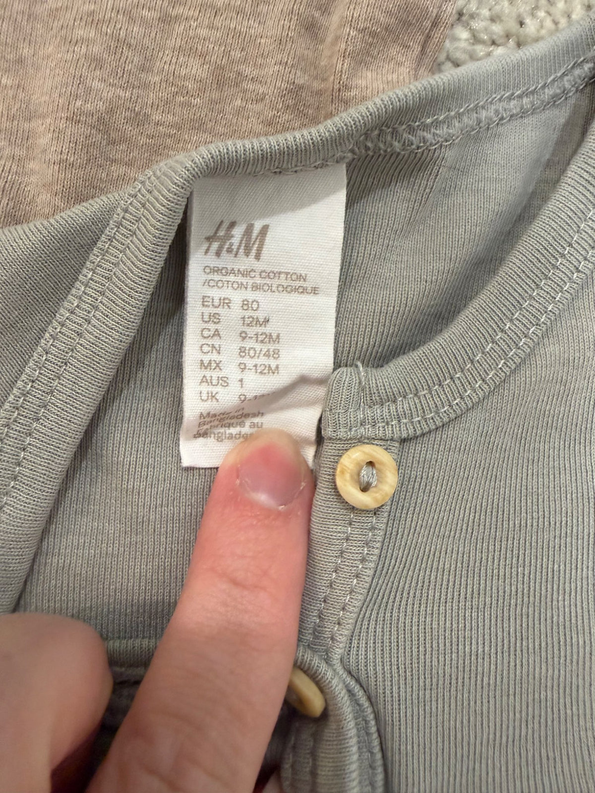 2-Pack H&M Long-Sleeve Henley Shirts, size 12M, retail $27.99, Kids 12 Month (9-12M)