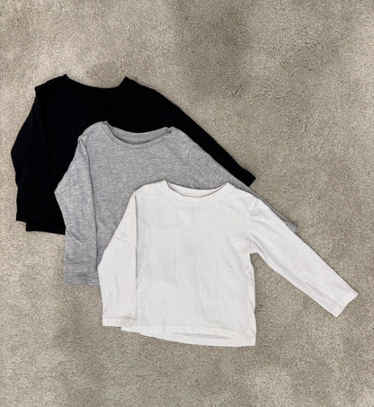 3-Pack H&M Long-sleeved T-shirts, size 2T, retail $24.99, Kids 2T