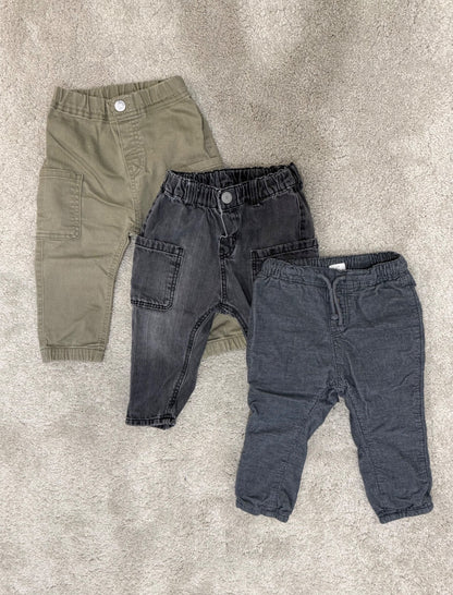 3-Pack Assorted H&M Pants, size 12M