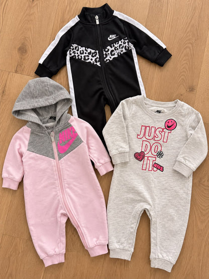 Three Nike Tracksuits/Rompers, Kids 6 Month (3-6M)