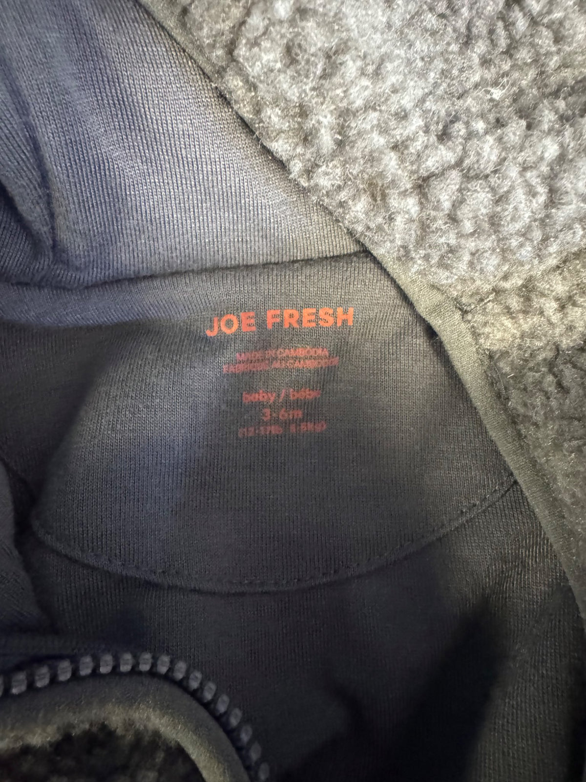 Grey Fleece Jacket, Kids 6 Month (3-6M)