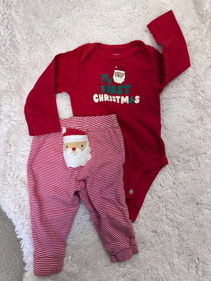 My first Christmas Santa pj’s, Kids 9 Month (6-9M)
