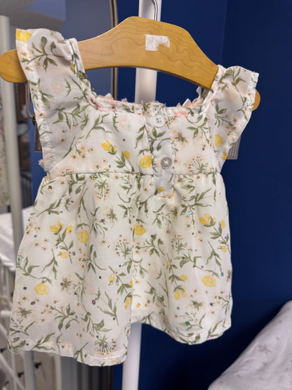 Little Lass Baby dress or top with rhinestone sparkles , Kids 6 Month (3-6M)