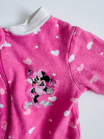 Disney Minnie Mouse Footed Onesie, Kids 3 Month (0-3M)