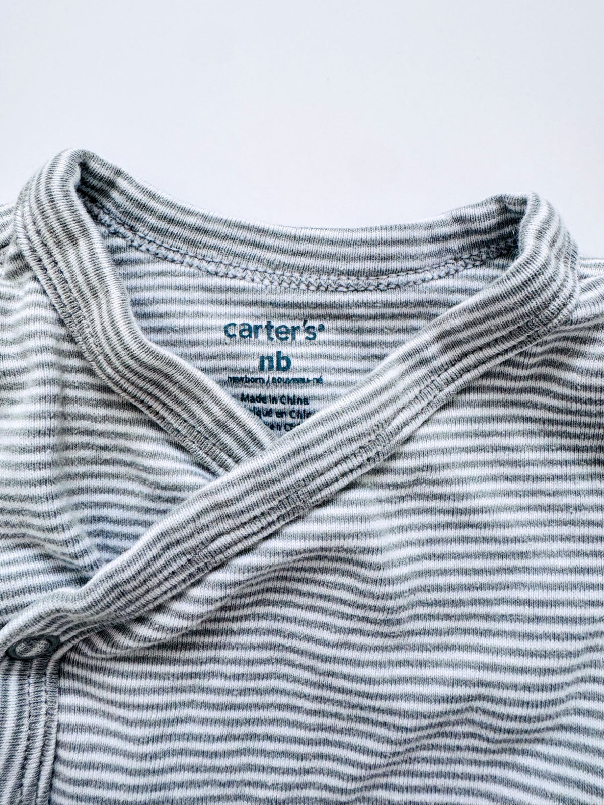 Grey striped outfit (Top & Bottom), Kids Newborn