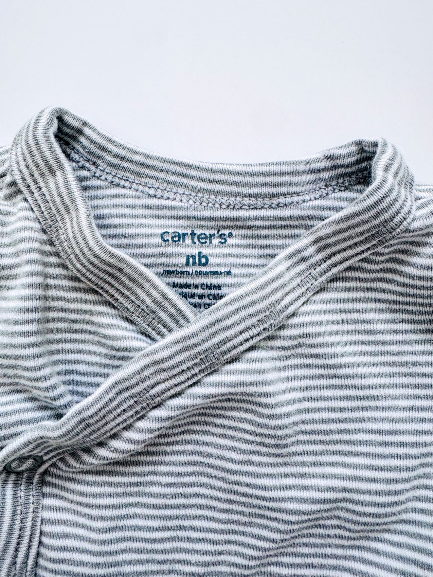 Grey striped outfit (Top & Bottom), Kids Newborn