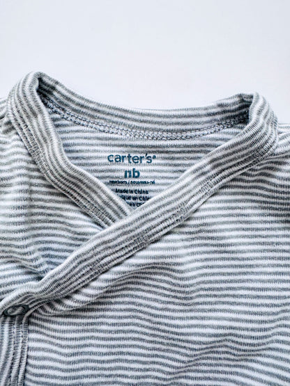 Grey striped outfit (Top & Bottom), Kids Newborn