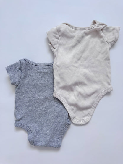 2 Indigo Baby Cotton One Pieces, Kids 3 Month (0-3M)
