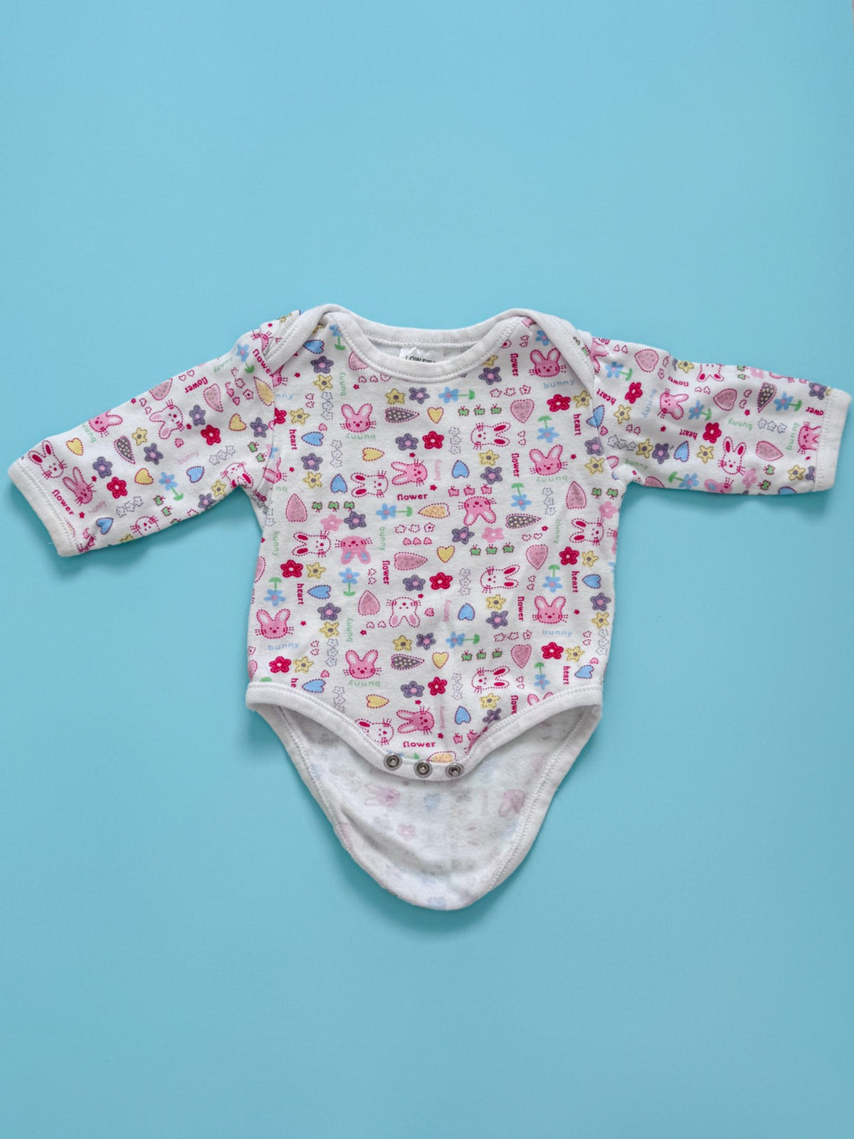 Ditzy Fun Rabbit Print Top and Pink Bottoms, Kids 3 Month (0-3M)