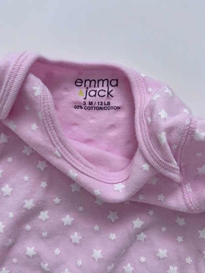 Pretty Pink Stars Outfit, Kids 3 Month (0-3M)