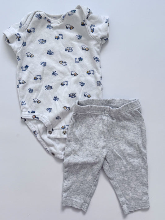 Little Trucks Print Outfit, Kids 3 Month (0-3M)