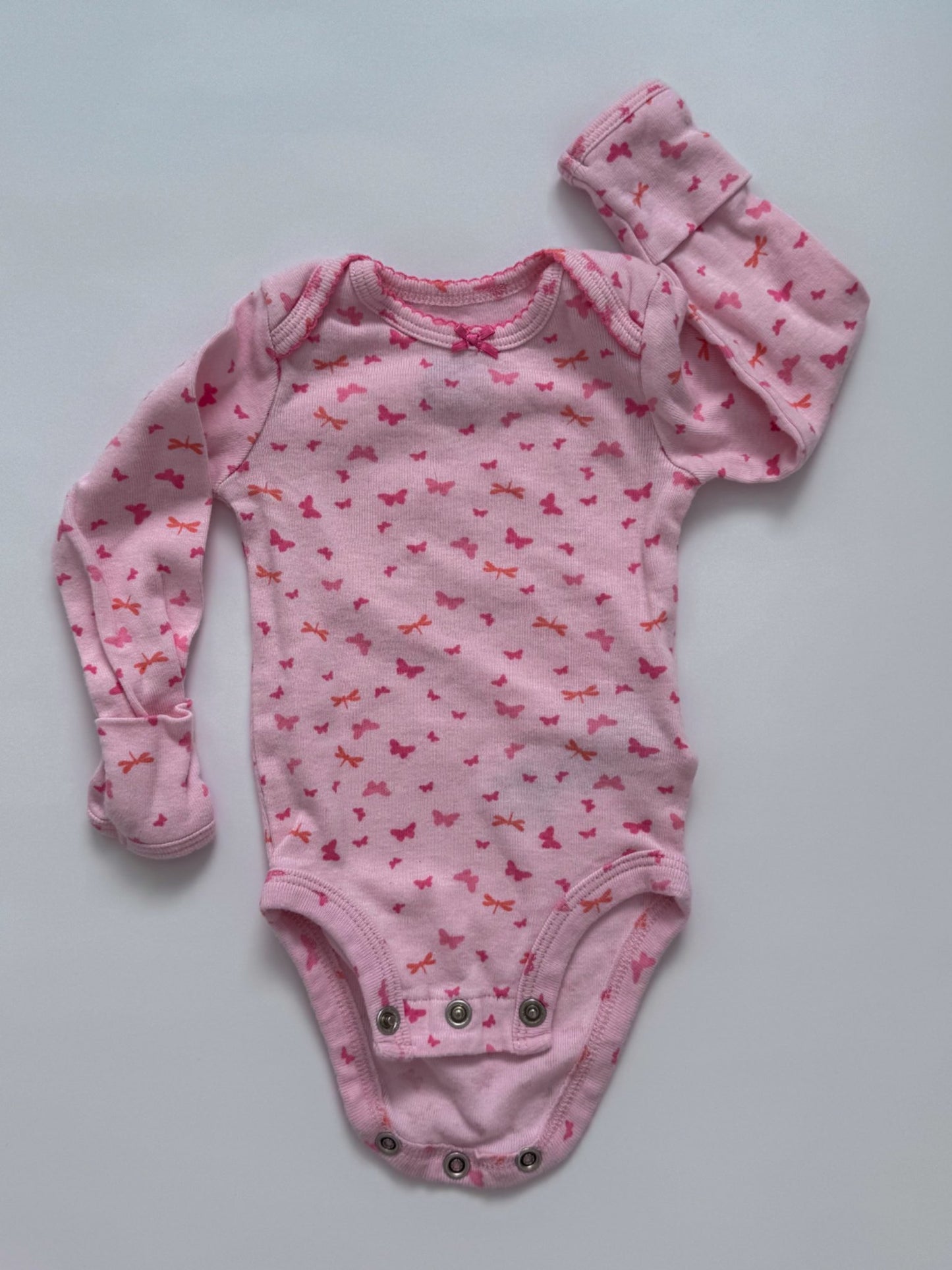 Pink Butterflies Outfit, Kids Newborn