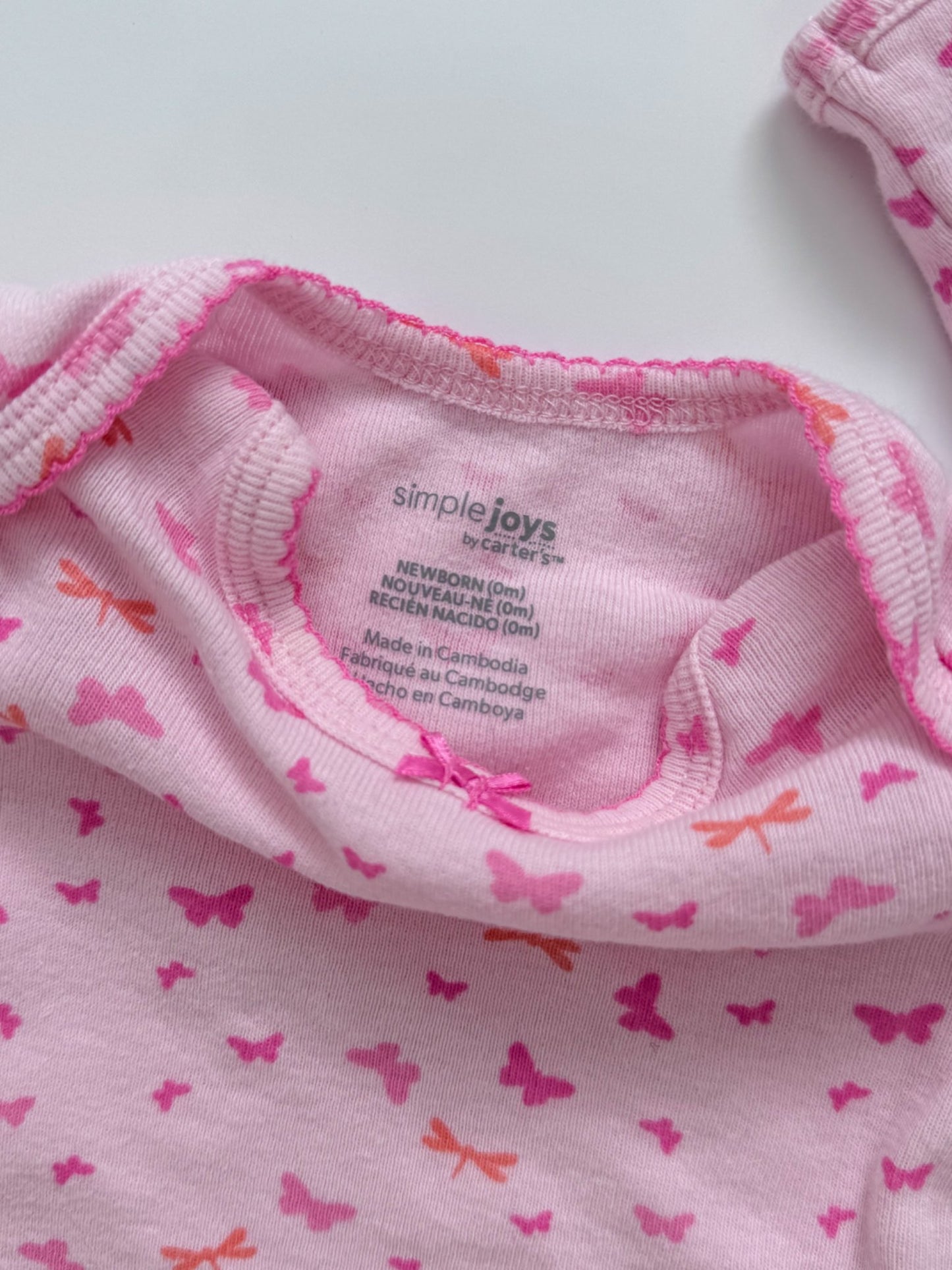 Pink Butterflies Outfit, Kids Newborn