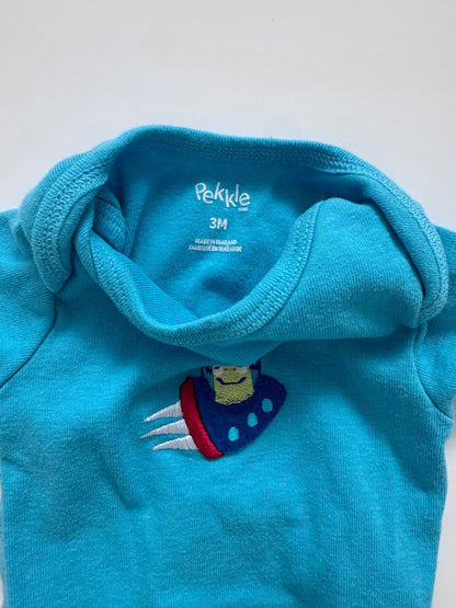 5 Boys Bodysuits including Robot and Alien design, Kids 6 Month (3-6M)