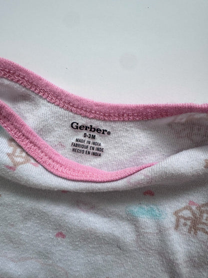 Set of 4 girls bodysuits, Kids 3 Month (0-3M)