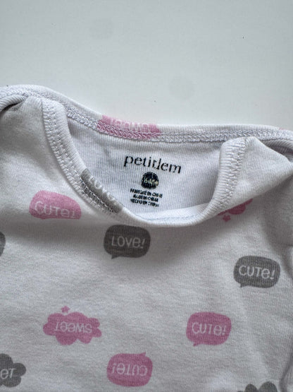 Set of 4 girls bodysuits, Kids 3 Month (0-3M)