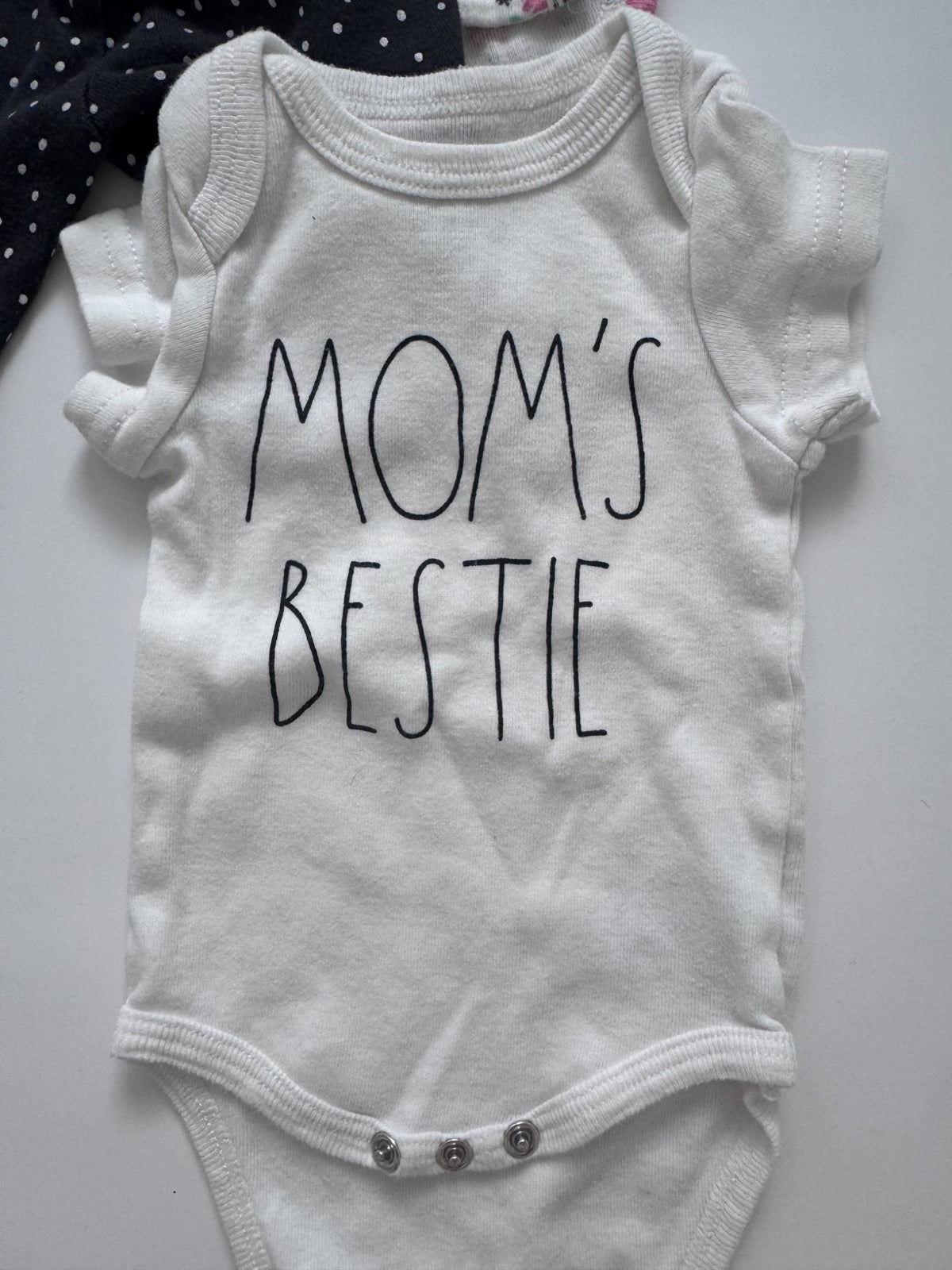 Moms Bestie and Spring Floral Girls Outfit, Kids Newborn