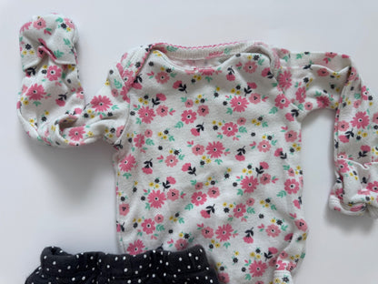 Moms Bestie and Spring Floral Girls Outfit, Kids Newborn