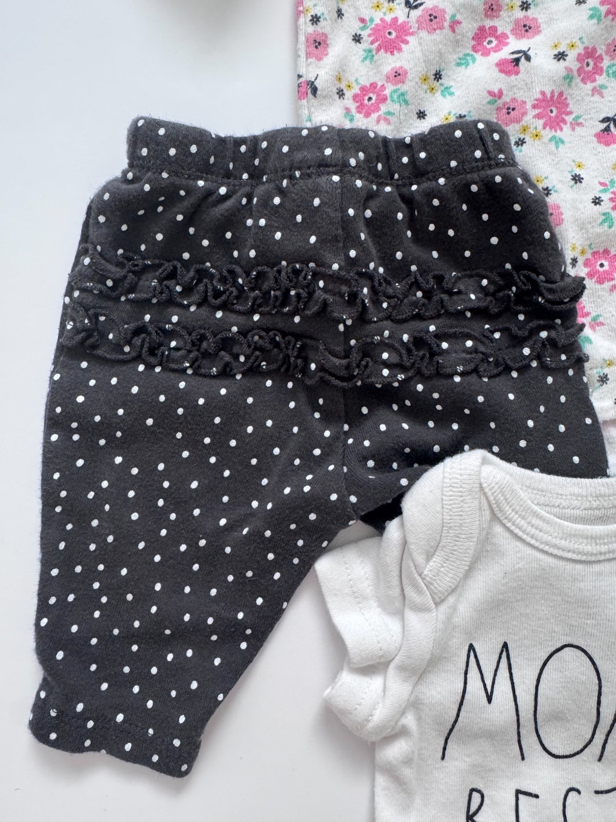Moms Bestie and Spring Floral Girls Outfit, Kids Newborn